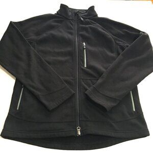 Orvis Trout Bum Mens Medium Black waffle-knit grid fleece Thermal Jacket